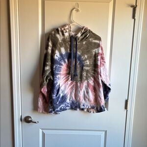 Old Navy Tie-Dye Hoodie in Olive, Pink & Navy